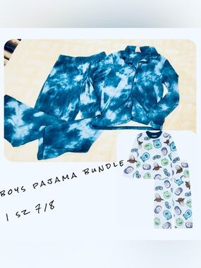 Kids Winter Pajama Set Bundle- 7/8